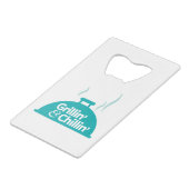 Grillin' & Chillin' Creditkaart Flessenopener (Voorkant Gekanteld)
