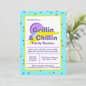 Grillin & Chillin Family Reunion BBQ Cookout Kaart (Staand voorkant)