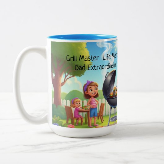 Grillin’ & Chillin’ Gepersonaliseerde Vaderdag Mok (Links)