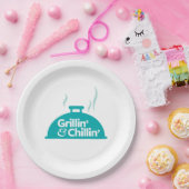 Grillin' & Chillin' Papieren Bordje (Feest)