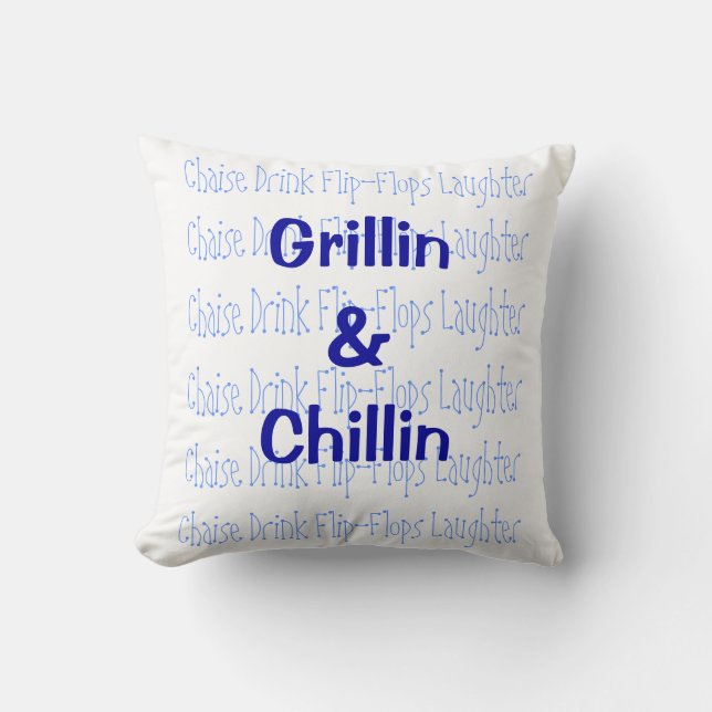 Grillin & Chillin Pillow Kussen (Voorkant)