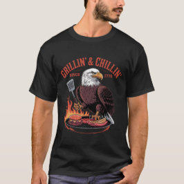 Grillin' & Chillin' Sinds 1776 - Patriottische ade T-shirt