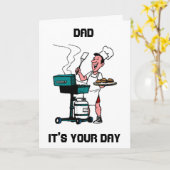"GRILLIN" DAD VOOR ZIJN *BIRTHDAY* OF *VADERDAG* KAART (Gele Bloem)
