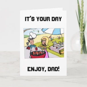 "GRILLIN" DAD VOOR ZIJN *BIRTHDAY* OF *VADERDAG* KAART