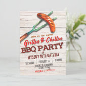 Grillin en Chillin - Barbeque Kaart (Staand voorkant)