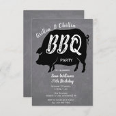 Grillin' En Chillin' BBQ Verjaardagsfeest Kaart (Voorkant / Achterkant)