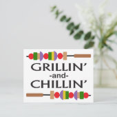 Grillin en Chillin Briefkaart (Staand voorkant)