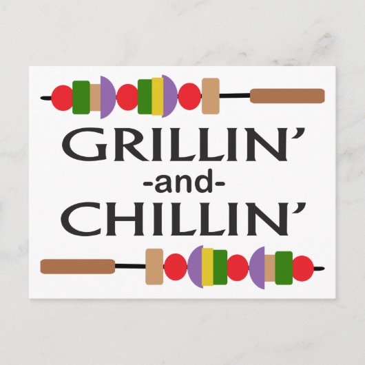 Grillin en Chillin Briefkaart (Voorkant)