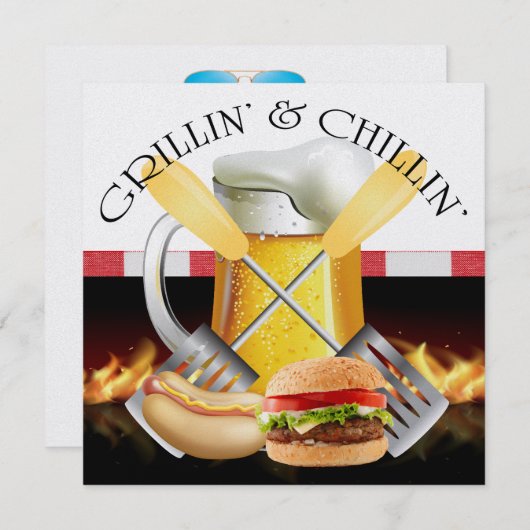 Grillin' en Chillin' Kaart (Voorkant / Achterkant)