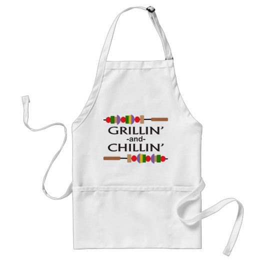 Grillin en Chillin Standaard Schort (Voorkant)