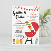 Grillin en Chillin volwassen verjaardag Kaart (Staand voorkant)