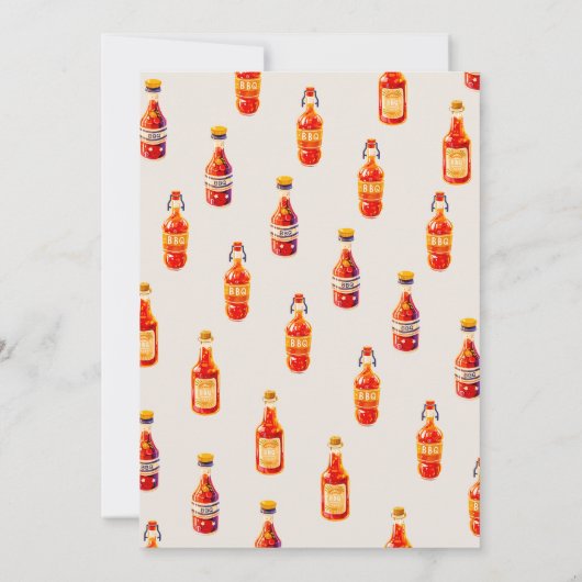 Grillin en Chilling Zomer Backyard BBQ Kaart (Achterkant)