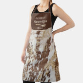 Grillin" Grandpa Koeienhuid Western Aangepast Schort (Insitu)