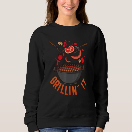 Grillin it barbecue and grill trui (Voorkant)