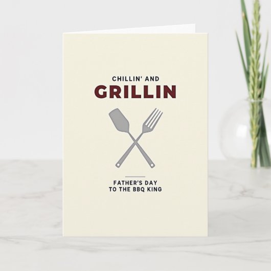 Grillin Vaders Dag Verjaardagskaart Kaart (Voorkant)