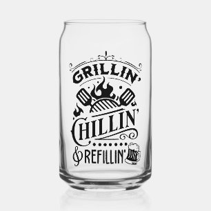 Grilline en chilline en refilline blikvorm glas