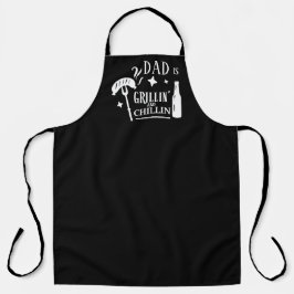 Grilling and Chilling Dad Fun Personalized BBQ Schort