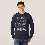 Grilling BBQ Grandpa Flipping Papa T-shirt (Voorkant volledig)
