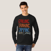 Grilling Drink Camping Birthday Camper Party Ce T-shirt (Voorkant volledig)