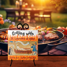 Grilling met St. Lawrence of Rome (M 022) Tegeltje