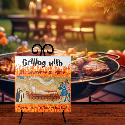 Grilling met St. Lawrence of Rome (M 022) Tegeltje