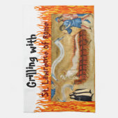 Grilling met St. Lawrence of Rome (M 022) Theedoek (Verticaal)