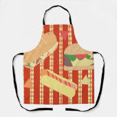 Grilling Party Hamburger Hotdog Sub Birthday Party Schort (Voorkant)