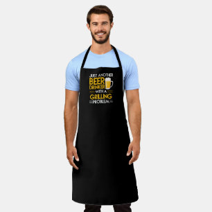 Grilling Probleem Barbecue Large Black Apron Schort