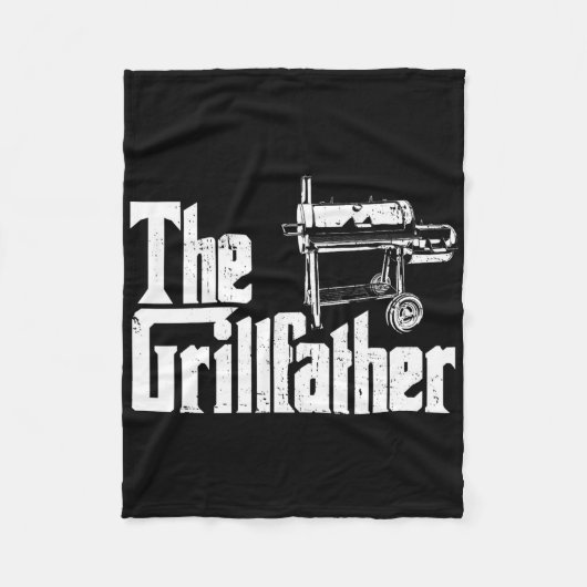 Grilling Smoker And Grill Chef Grillfather Grilled Fleece Deken (Voorkant)