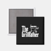 Grilling Smoker And Grill Chef Grillfather Grilled Magneet (Voorkant / Achterkant)