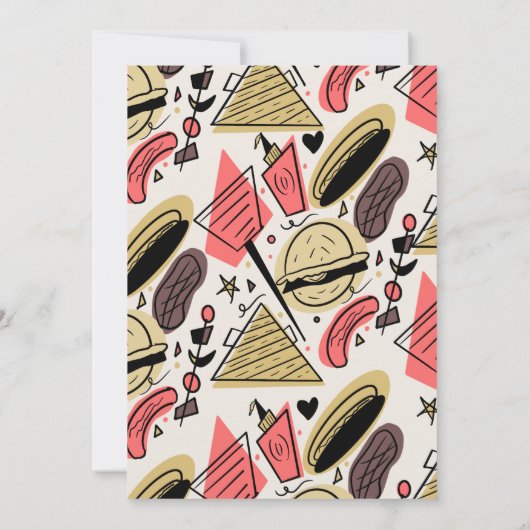 Grilling Summer BBQ Doodles Baby shower (Achterkant)