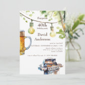 Grilling Surprise 40th Birthday Party Kaart (Staand voorkant)