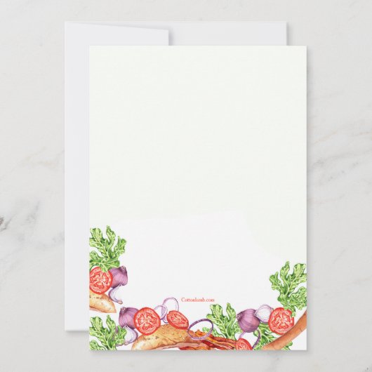 Grilling Time Invitation Kaart (Achterkant)