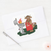 Grilling Vierkante Sticker (Envelop)