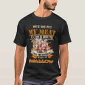 Grilling Vlees T-shirt (Voorkant)