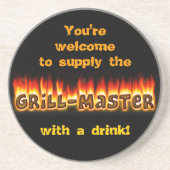 Grillmaster (aanpasbaar) zandsteen onderzetter (Voorkant)