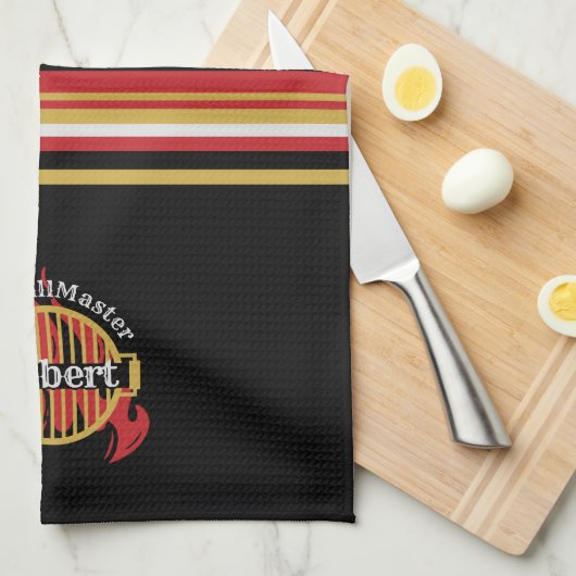 GrillMaster BBQ Bold Stripes Theedoek (Quarter Fold)