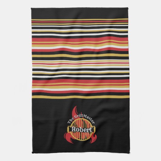 GrillMaster BBQ Bold Stripes Theedoek (Verticaal)