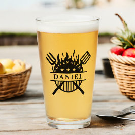 Grillmaster BBQ Voeg je naam toe Pint Glas