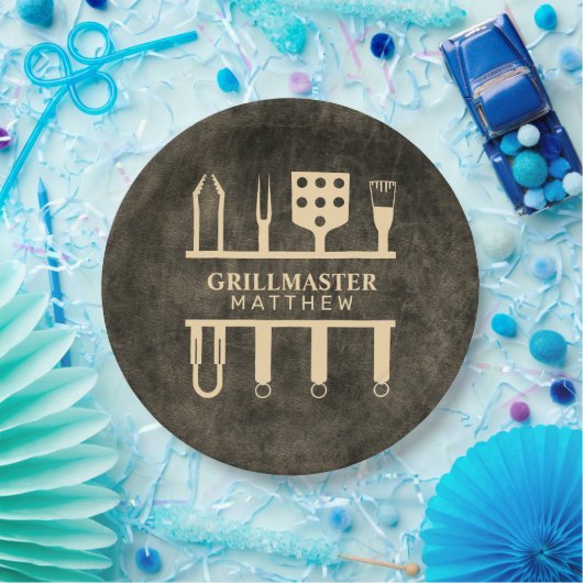 Grillmaster classic custom barbeque party papieren bordje (Feest)
