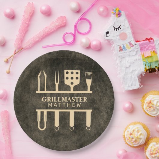 Grillmaster classic custom barbeque party papieren bordje (Feest)