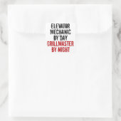 Grillmaster Elevator Mechanic Vierkante Sticker (Tas)