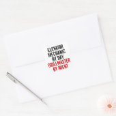 Grillmaster Elevator Mechanic Vierkante Sticker (Envelop)