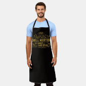 Grillmaster en beste papa ooit Vaderdag Zwart Schort (Gedragen)