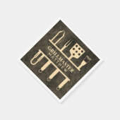 Grillmaster Faux Leather Name Classic BBQ Tools Servet (Hoek)