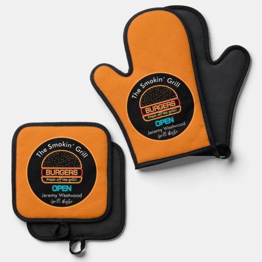 Grillmaster Grilling BBQ Ovenwant & Pannenlap Set (Voorkant / Achterkant)