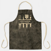 Grillmaster klassieke barbecuegereedschap aangepas schort (Voorkant)