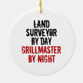 Grillmaster Land Surveyor Keramisch Ornament (Achterkant)