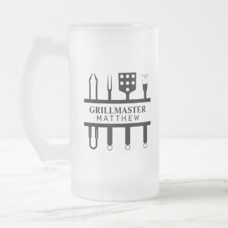 Grillmaster naam vaderdag  matglas bierpul