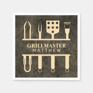Grillmaster Nepaleer Namen Klassieke BBQ-gereedsch Servet
